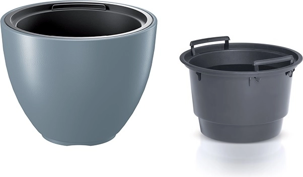 Vaso con inserto 29,8 cm grigio chiaro HEOS