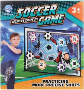 Porta da calcio in tessuto illustrata 150 × 100 cm con pallone morbido