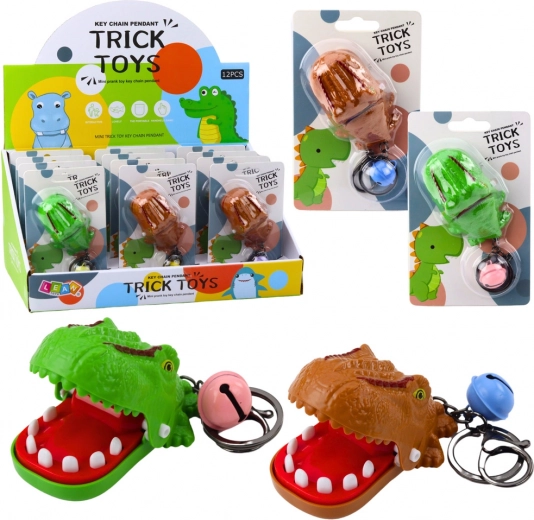 Gioco di Abilità Dentistica con Portachiavi Dinosaurs 2 in 1