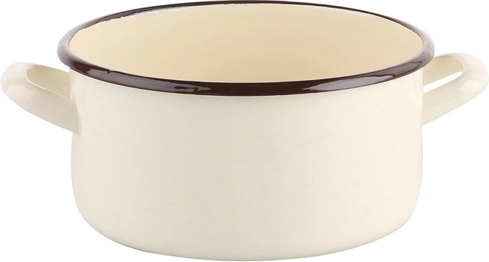 Silesia pentolino smaltato 1,45 l, 16 cm, crema