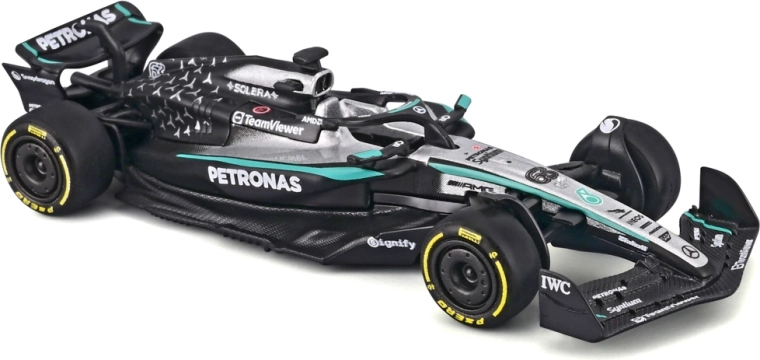 Aspetto autentico della Mercedes-AMG Petronas W16 (2025)