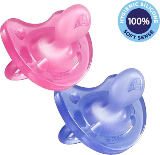 Chicco succhietto Physio Soft tutto silicone per bambine 16–36 mesi, 2 pz