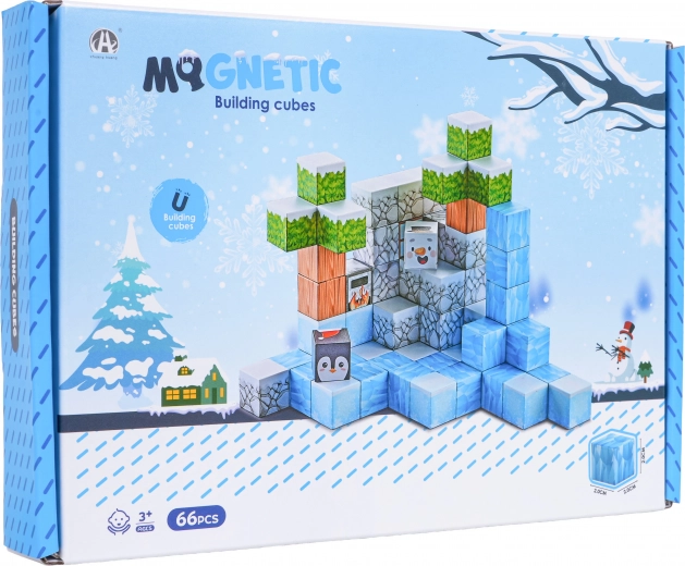cubetti e blocchi magnetici 3D – set di costruzioni 66 pezzi