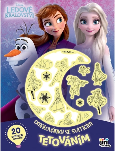 Album da colorare con tatuaggi luminosi Frozen Il Regno di Ghiaccio
