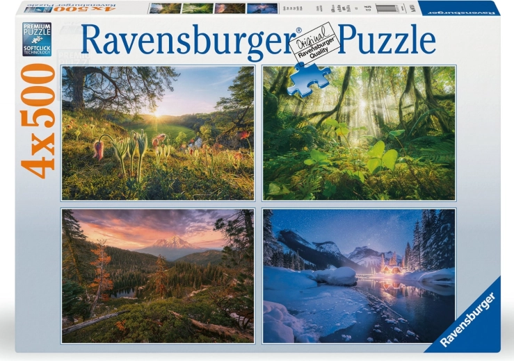 Puzzle Quattro stagioni 4×500 pezzi Ravensburger