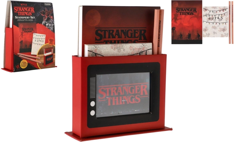 Set da scrittura Stranger Things con portapenne e blocchi