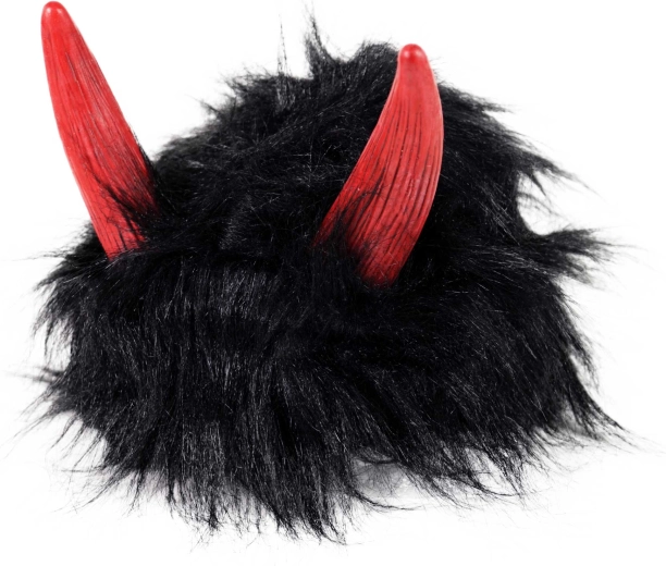 Parrucca diavolo nera con corna