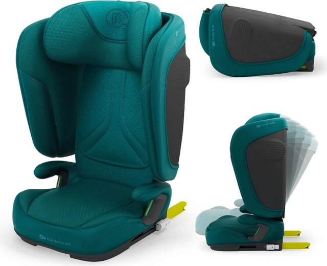 Seggiolino auto pieghevole Kinderkraft Unity 2 i-Size 100–150 cm green