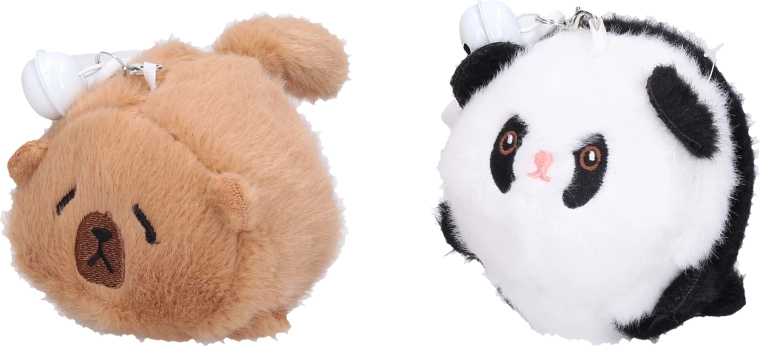 Ciondolo peluche a molla con animaletto - 1 pezzo