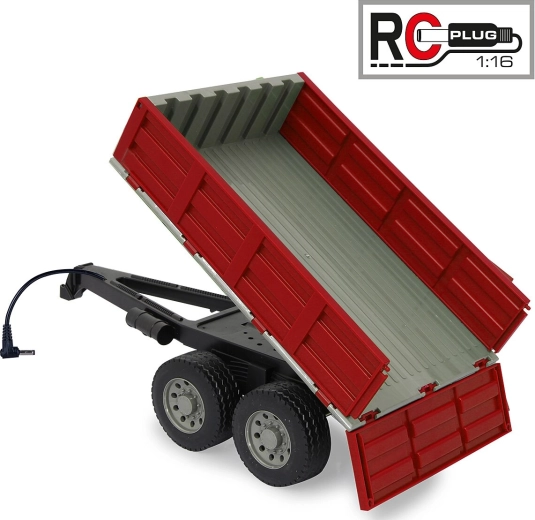 Rimorchio ribaltabile rosso per trattore RC JAMARA 1:16