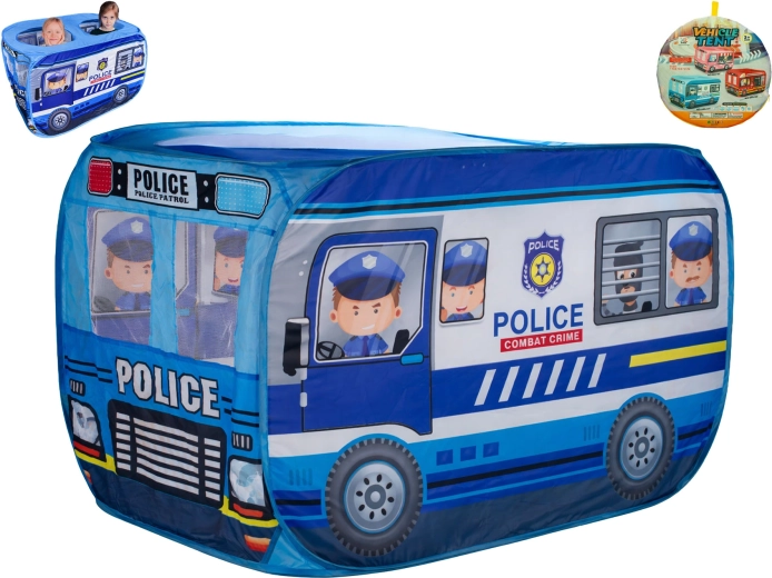 Tenda in tessuto per bambini a forma di auto della polizia