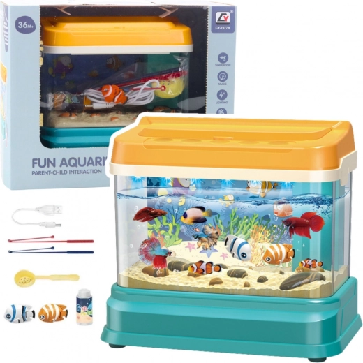 Acquario magnetico educativo con illuminazione LED e bollicine