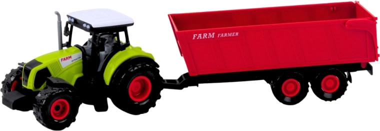 Trattore con rimorchio per il lavoro nei campi