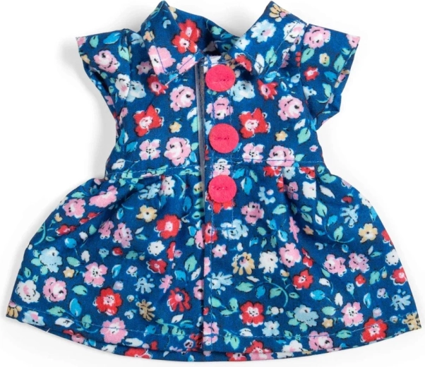 Bigjigs Toys vestito blu scuro a fiori per bambola 28 cm