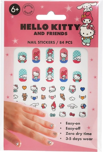 Hello Kitty adesivi per unghie per bambini (84 pz)