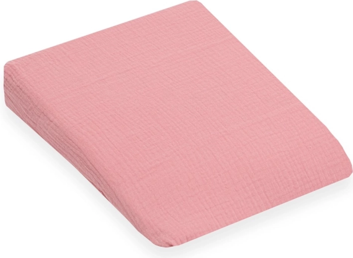 Federa in mussola per cuscino a cuneo per bambini New Baby Standard 30 × 37 cm, rosa