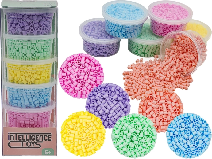 Perline da stirare pastello – set di ricarica 3000 pz (6 colori)