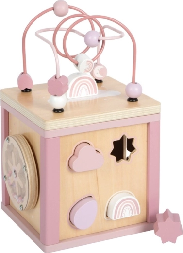 Cubo motorio Small foot rosa