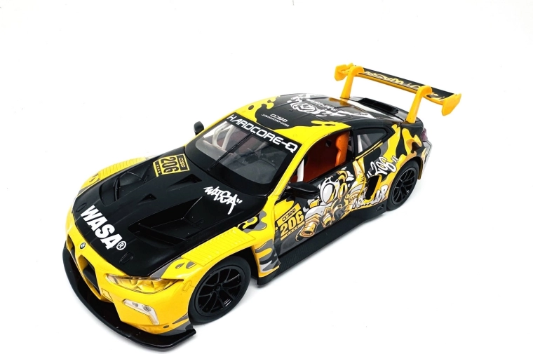 Modello auto BMW M4 GT3 WASA 1:24 con luce e suono