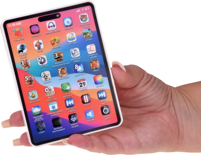 Tablet interattivo con luci e suoni (lingua: inglese)