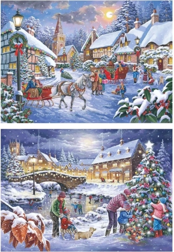 Puzzle House of Puzzles Il Natale si avvicina, 2 × 500 pezzi grandi