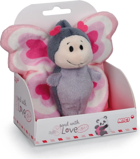 NICI farfalla di peluche Love in scatola regalo 10 cm