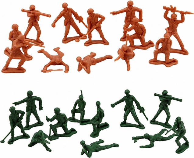Soldatini in diverse pose per un gioco realistico