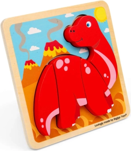 Bigjigs Toys puzzle in legno a incastro Diplodocus