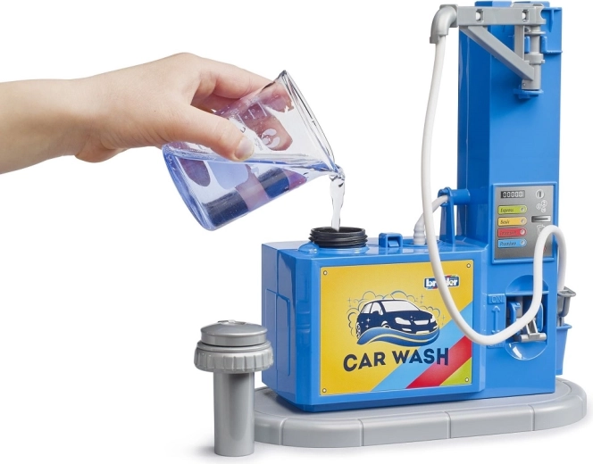 Autolavaggio funzionante con vera acqua