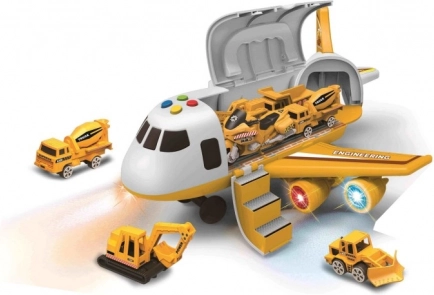 Aereo di linea con vano di carico e 3 macchinine 1:64