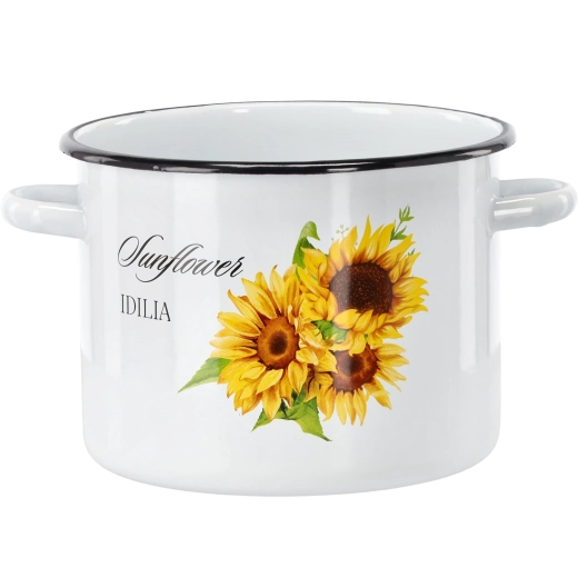 Pentola smaltata con girasole 5,5 l, 22 cm