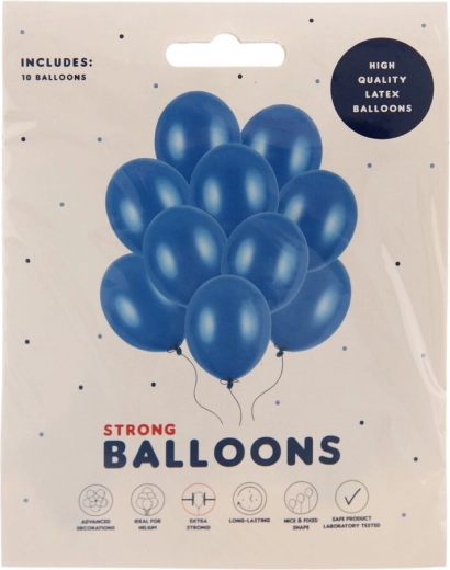 Palloncini in lattice blu perlato 27 cm (10 pz)
