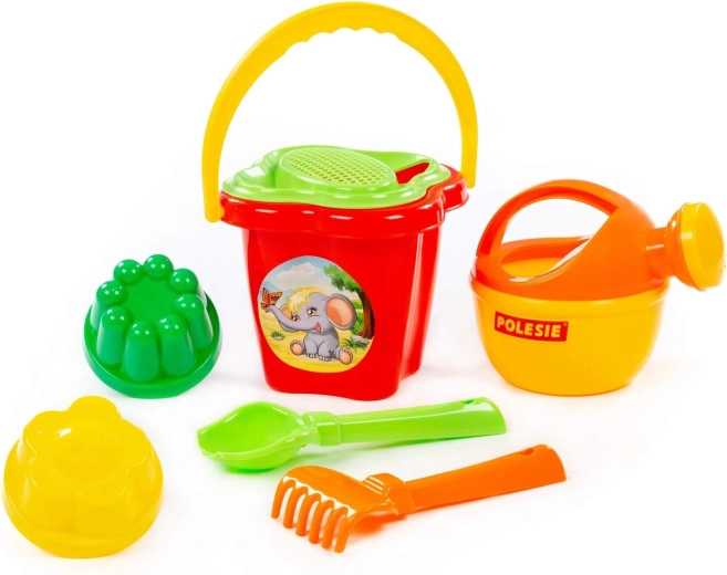 Set da sabbia con secchiello a forma di fiore - 1 pezzo