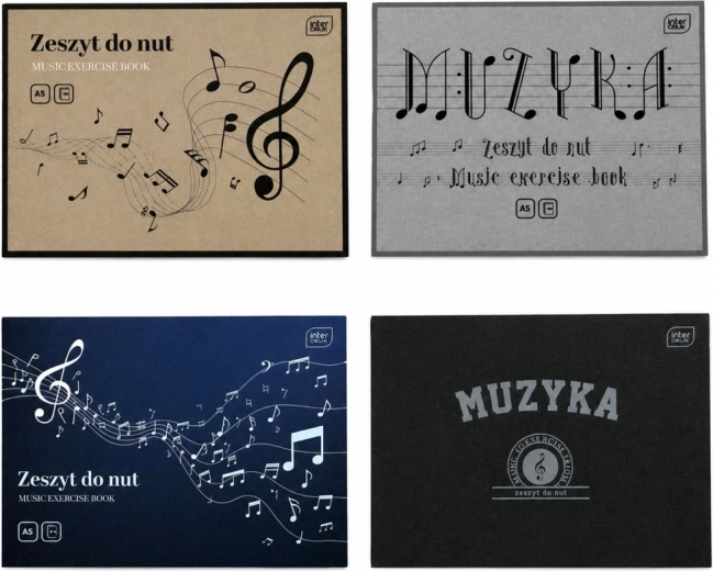 Quaderno di musica (quaderno per spartiti) A5, 16 fogli, mix di motivi Interdruk - 1 pezzo