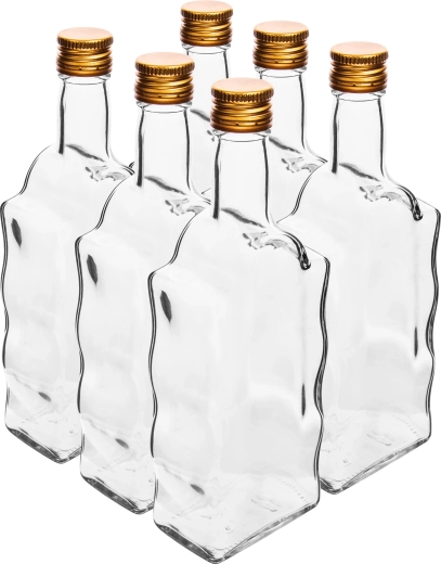 Bottiglia in vetro MONASTER 500 ml con tappo a vite, set da 6 pz