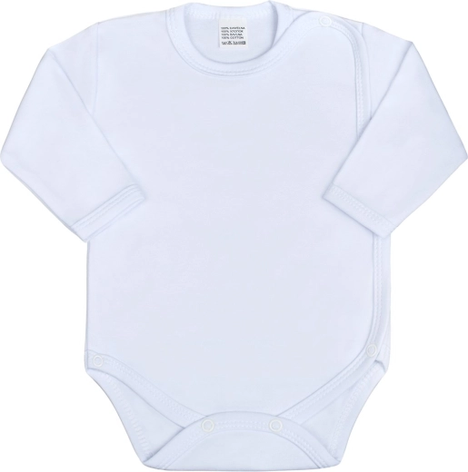 Body per bambini completamente apribile con maniche lunghe New Baby Classic bianco 62