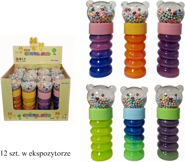 Slime plastico in tubo con motivo orsetto