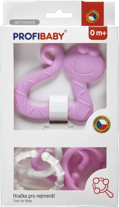 Set mordicchietto e clip per neonati, colori pastello