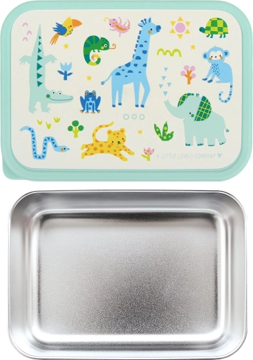 A Little Lovely Company lunch box in acciaio inox con coperchio Jungle 900 ml
