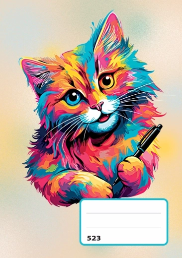 Quaderno A5 a righe 20 fogli gatto