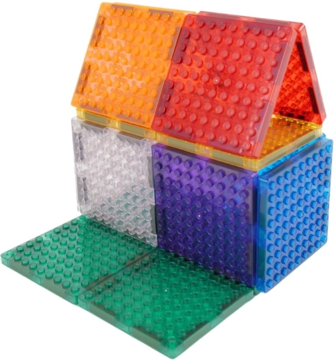 Cleverclixx costruzione magnetica Brick Tiles Pack Intense 16 pz