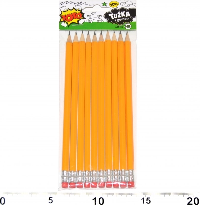 Matite in grafite HB con gomma – set da 10 pezzi