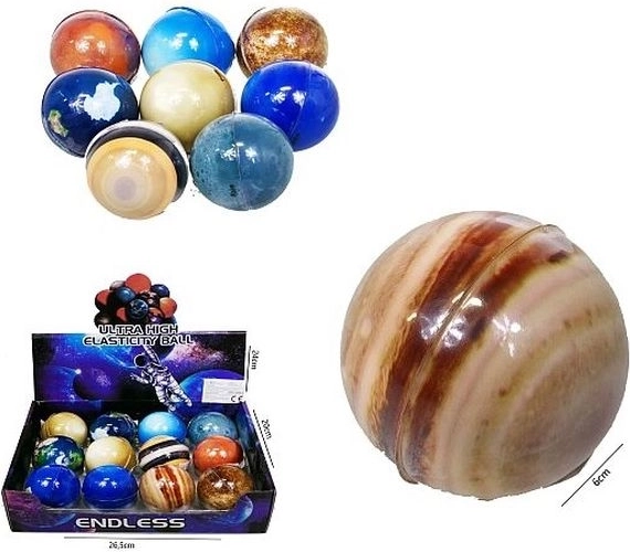 Pallina super rimbalzante Pianeti 6 cm