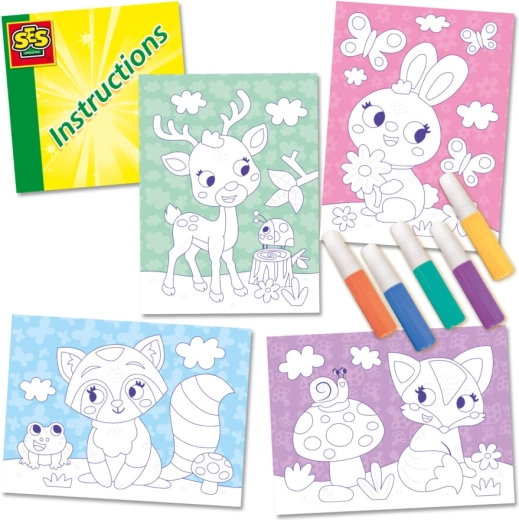 Motivi di animali del bosco per creazioni colorate