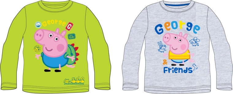 Maglietta per bambini Peppa Pig a manica lunga (assortimento taglie 92–116) - 1 pezzo