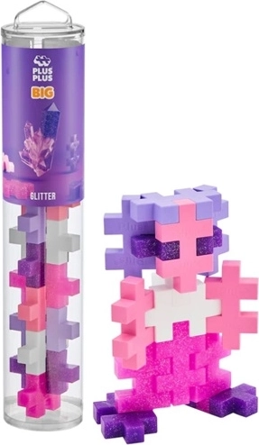 Plus-Plus Big tubo glitter da 15 pezzi
