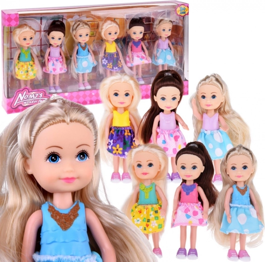 Belle mini bambole 12 cm set 6 pezzi