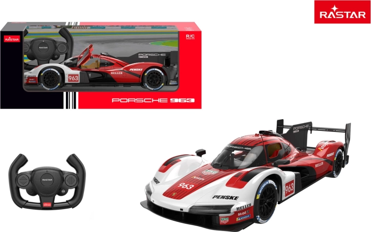 Auto radiocomandata Rastar Porsche 963 LMDh 1:14 rossa