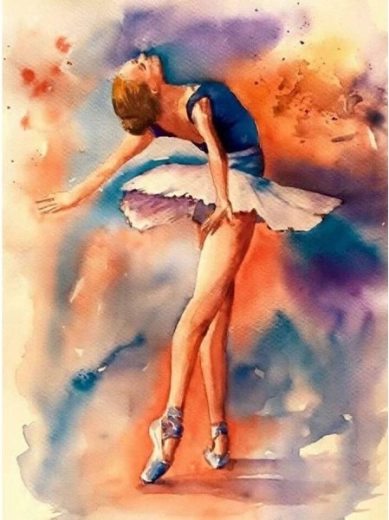 Ricamo con diamanti (diamond painting) ballerina danzante 30 × 40 cm