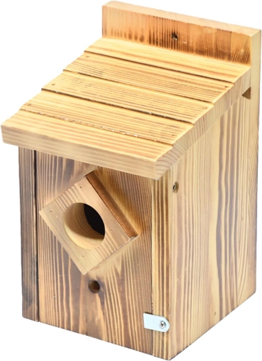 Casetta per uccelli in legno di pino 13,8 × 16 × 22,8 cm